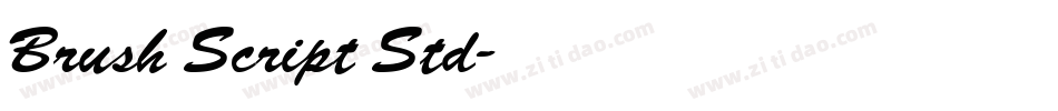 Brush Script Std字体转换